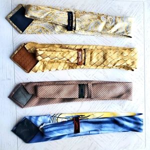 Lot of 4 Orange / Yellow Ties